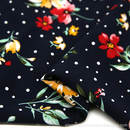 100%spun rayon print fabric for women cloth